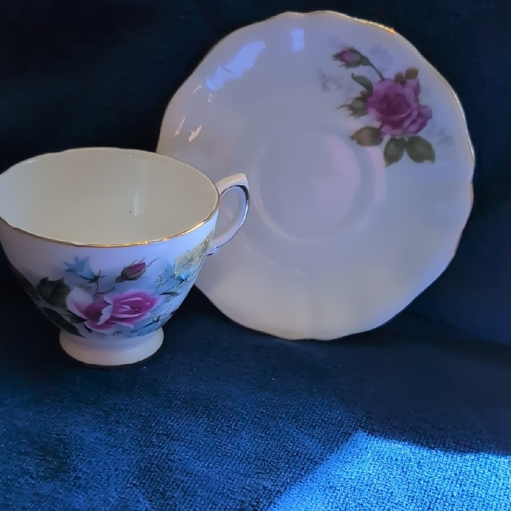 Floral Teacup and Saucer Set